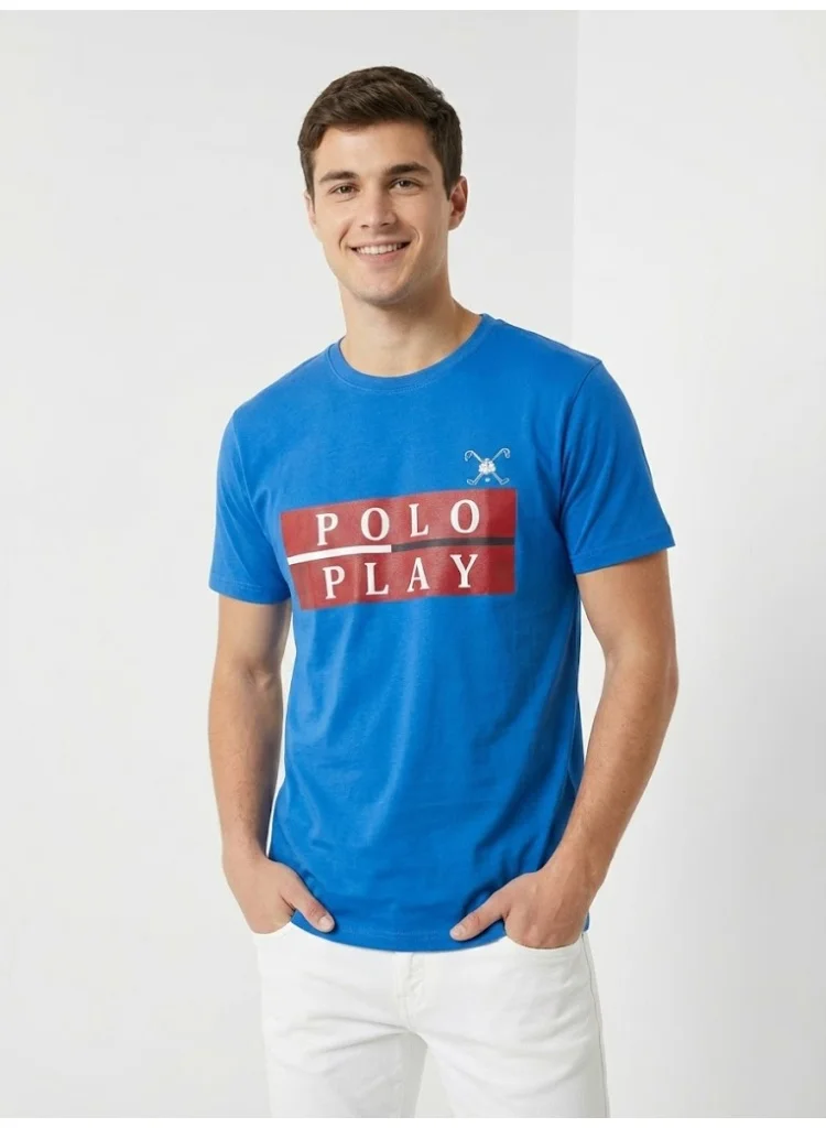 لعب البولو Boys Graphic T-shirt -NAVY